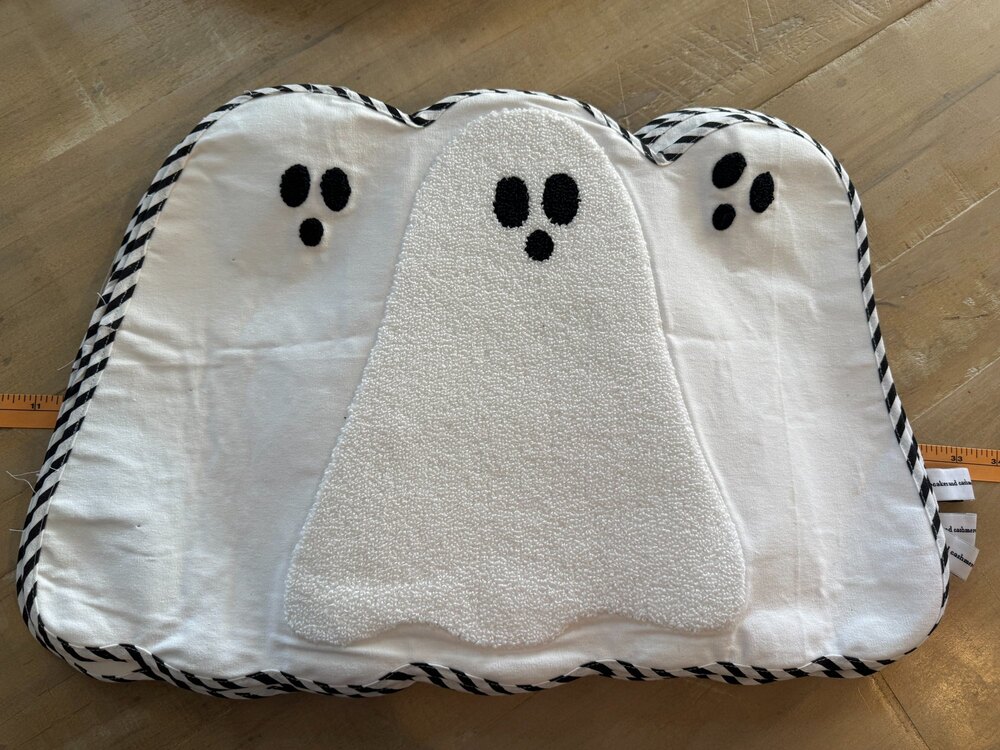 Cupcakes And Cashmere Ghost Halloween Hand Towels Black White Striped Set Of 4